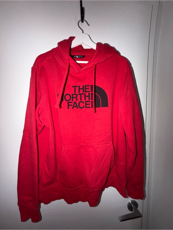 The North Face Other - The North Face Red Crewneck Hoodie with Black Logo